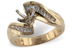 Allison Kaufman Diamond Engagement Ring Semi-Mount in 14K Yellow Gold, 0.46 ctw (L7012)