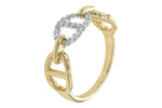 Allison Kaufman Diamond Ring in 14K Yellow & White Gold, 0.18 ctw, alternate view