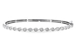 Allison Kaufman Diamond Bangle Bracelet in 14K White Gold, 0.32 ctw