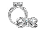 Allison Kaufman Diamond Engagement Ring Semi-Mount in 14K White Gold, 0.08 ctw (L7929), alternate view