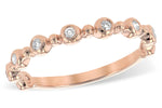 Allison Kaufman Diamond Wedding Band in 14K Rose Gold, 0.11 ctw (W2308)