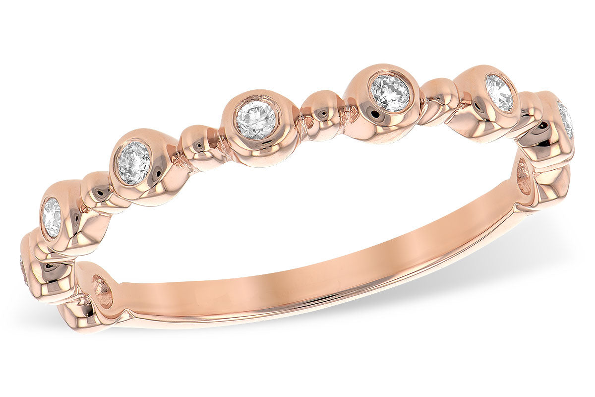 Allison Kaufman Diamond Wedding Band in 14K Rose Gold, 0.11 ctw (W2308)