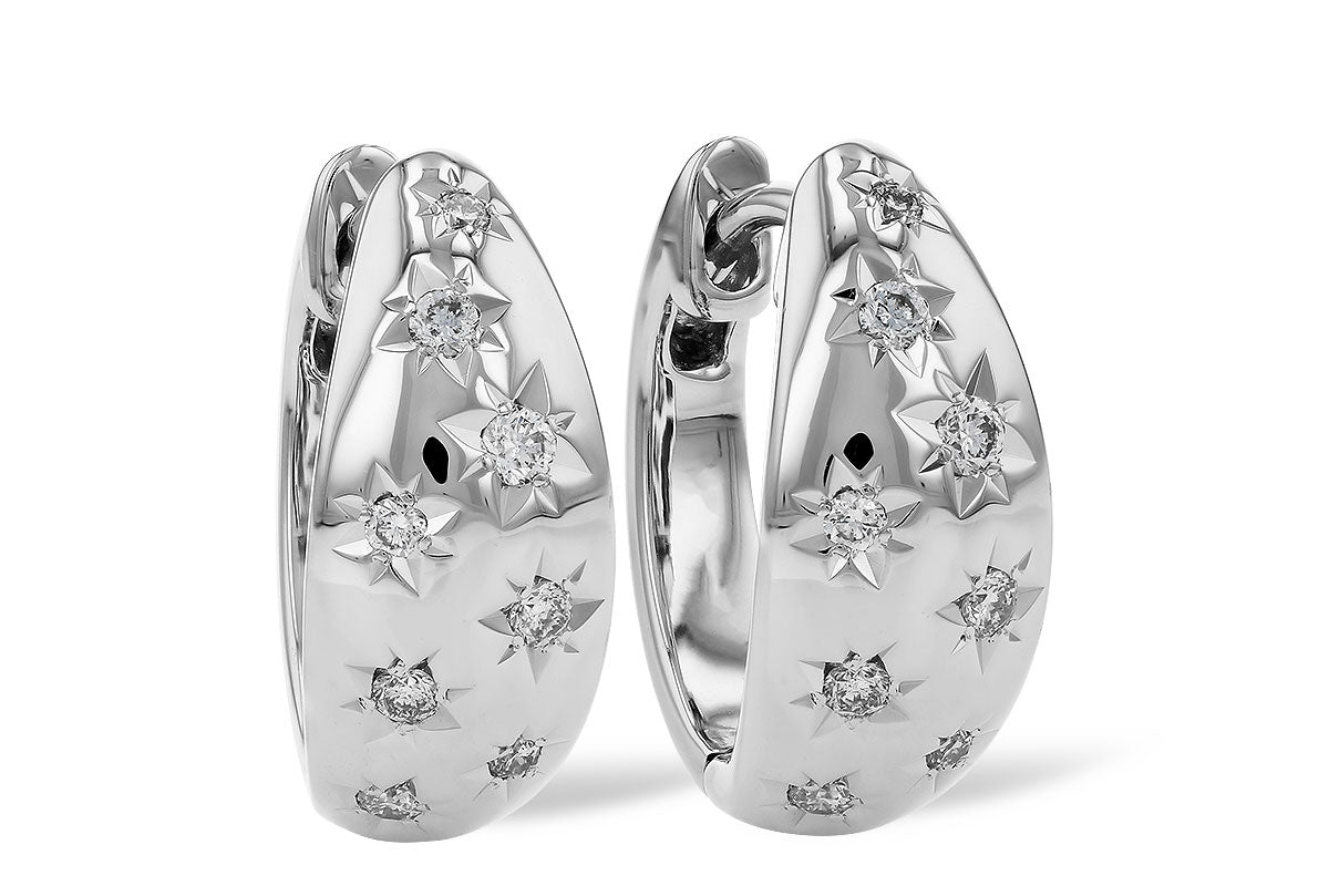 Allison Kaufman Diamond Earrings in 14K White Gold, 0.17 ctw