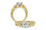 Allison Kaufman Diamond Engagement Ring Semi-Mount in 14K Yellow Gold, 0.14 ctw (L7904), alternate view