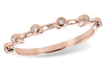 Allison Kaufman Diamond Wedding Band in 14K Rose Gold, 0.05 ctw (W2387)