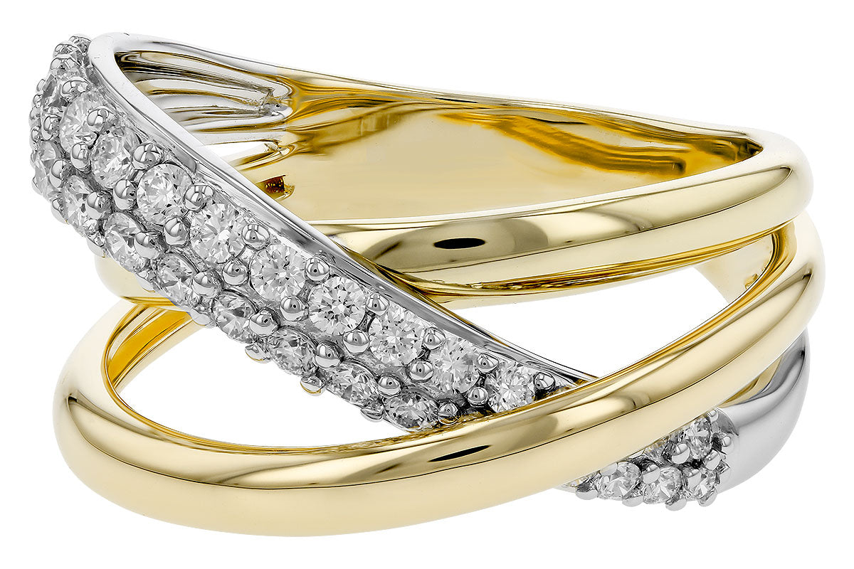 Allison Kaufman Diamond Ring in 14K Yellow & White Gold, 0.52 ctw, alternate view