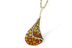 Allison Kaufman Citrine & Diamond Necklace in 14K Yellow Gold, 4.19 ctw