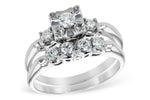Allison Kaufman Diamond Bridal Set in 14K White Gold, 0.50 ctw