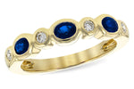 Allison Kaufman Sapphire & Diamond Wedding Band in 14K Yellow Gold, 0.78 ctw (W2438)