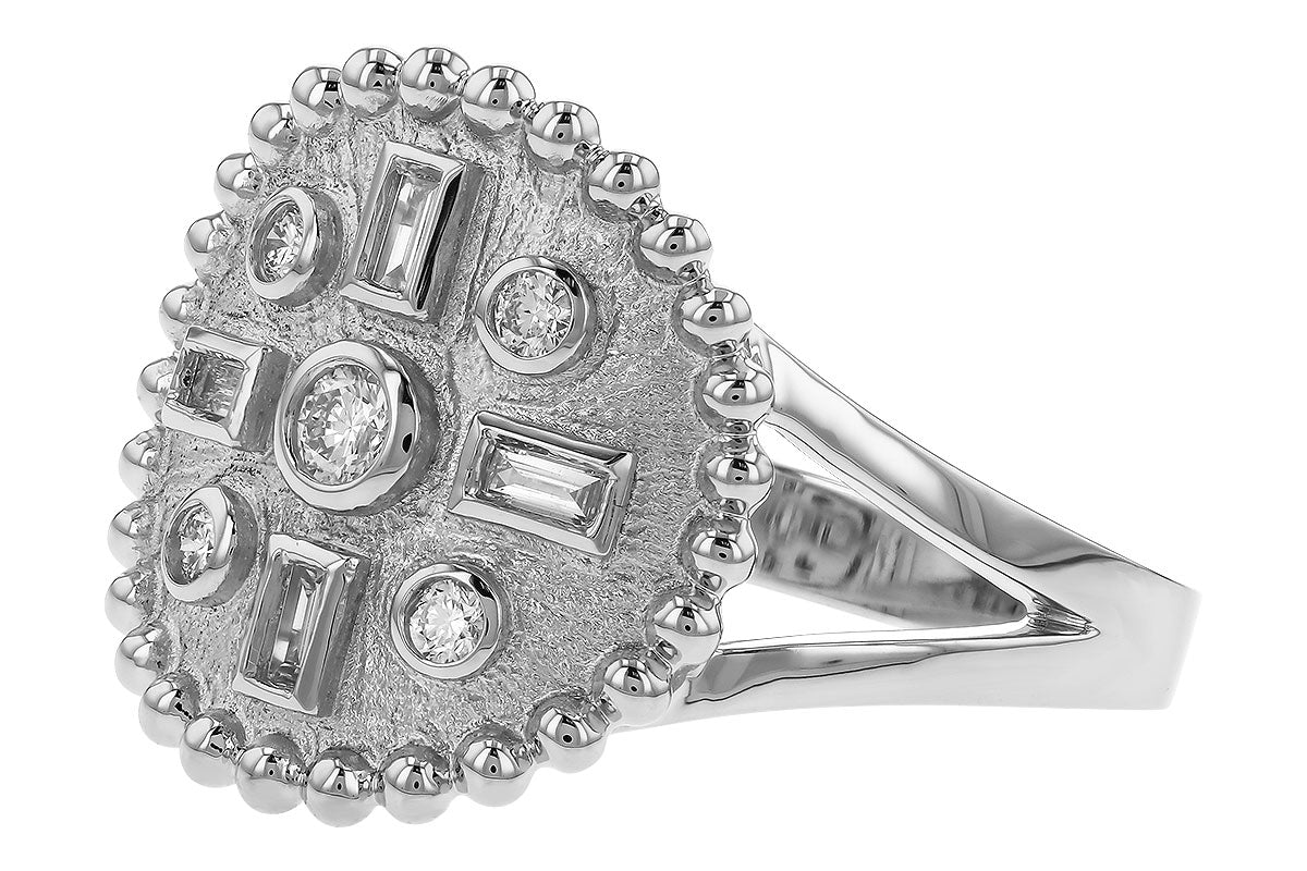 Allison Kaufman Baguette Diamond Ring in 14K White Gold, 0.19 ctw, alternate view
