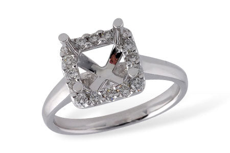 Allison Kaufman Diamond Engagement Ring Semi-Mount in 14K White Gold, 0.35 ctw (LR107-35)