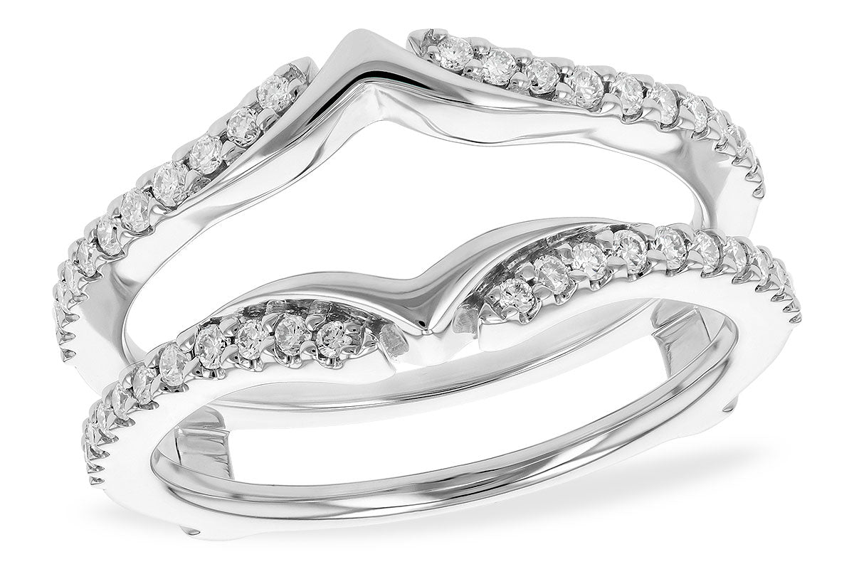 Allison Kaufman Diamond Ring Guard in 14K White Gold, 0.32 ctw (W2163)