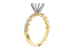Allison Kaufman Diamond Engagement Ring Semi-Mount in 14K Yellow Gold, 0.50 ctw (L7873), alternate view
