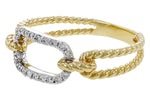 Allison Kaufman Diamond Ring in 14K Yellow & White Gold, 0.15 ctw, alternate view