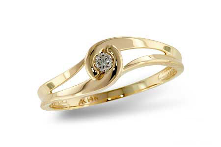 Allison Kaufman Diamond Ring in 14K Yellow Gold, 0.06 ctw