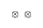 Allison Kaufman Diamond Earrings in 14K White Gold, 0.09 ctw