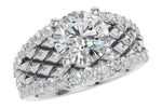 Allison Kaufman Diamond Engagement Ring Semi-Mount in 14K White Gold, 0.50 ctw (L7912)