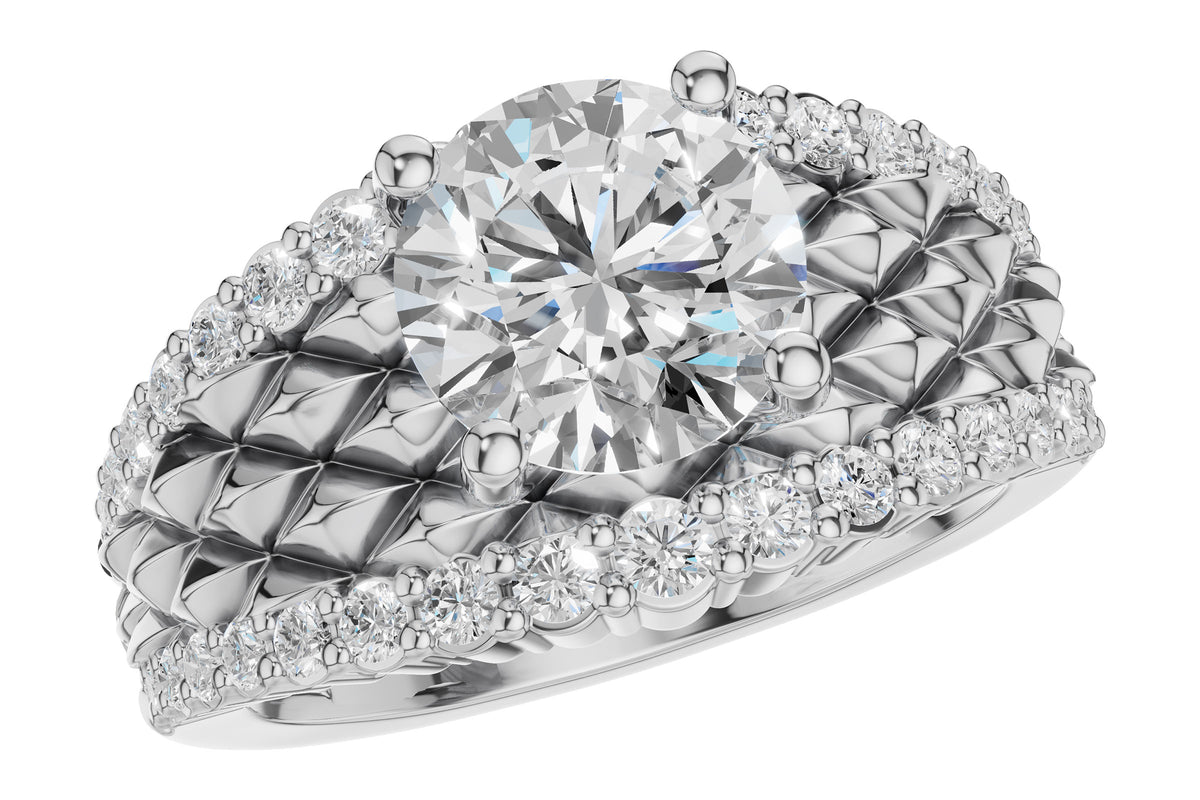 Allison Kaufman Diamond Engagement Ring Semi-Mount in 14K White Gold, 0.50 ctw (L7912)