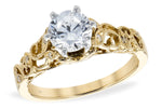 Allison Kaufman Diamond Engagement Ring Semi-Mount in 14K Yellow Gold, 0.06 ctw (L7719)