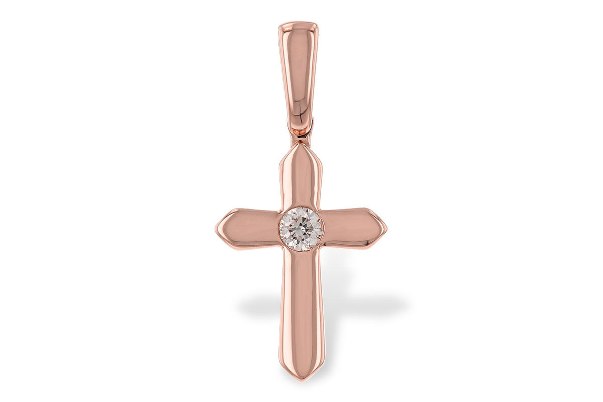 Allison Kaufman Diamond Pendant in 14K Rose Gold, 0.05 ctw (P6539)