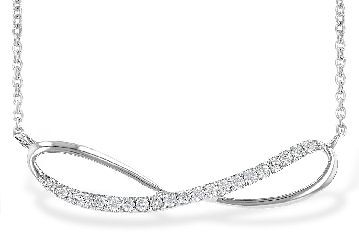 Allison Kaufman Diamond Necklace in 14K White Gold, 0.18 ctw