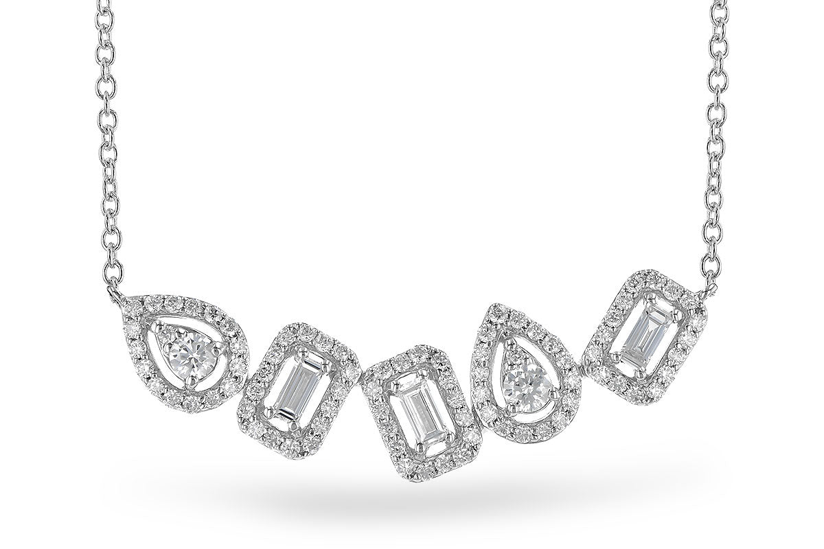Allison Kaufman Diamond Necklace in 14K White Gold, 0.55 ctw