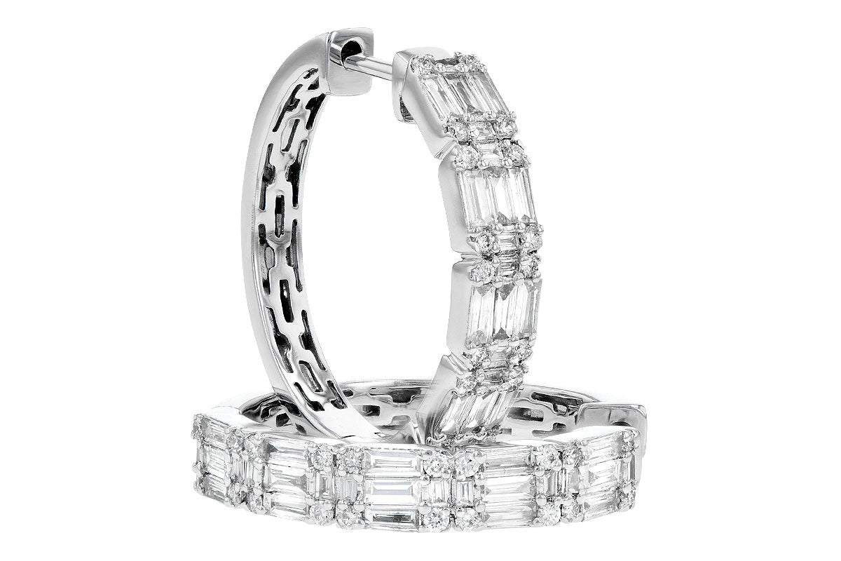 Allison Kaufman Diamond Earrings in 14K White Gold, 0.90 ctw, alternate view