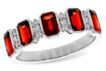 Allison Kaufman Garnet & Diamond Ring in 14K White Gold, 1.74 ctw