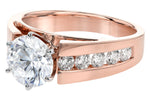 Allison Kaufman Diamond Engagement Ring Semi-Mount in 14K Rose Gold, 0.76 ctw, alternate view