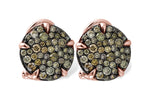 Allison Kaufman Multi-color Diamond Earrings in 14K Rose Gold, 1.65 ctw