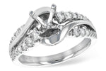 Allison Kaufman Diamond Engagement Ring Semi-Mount in 14K White Gold, 0.50 ctw (L7725)