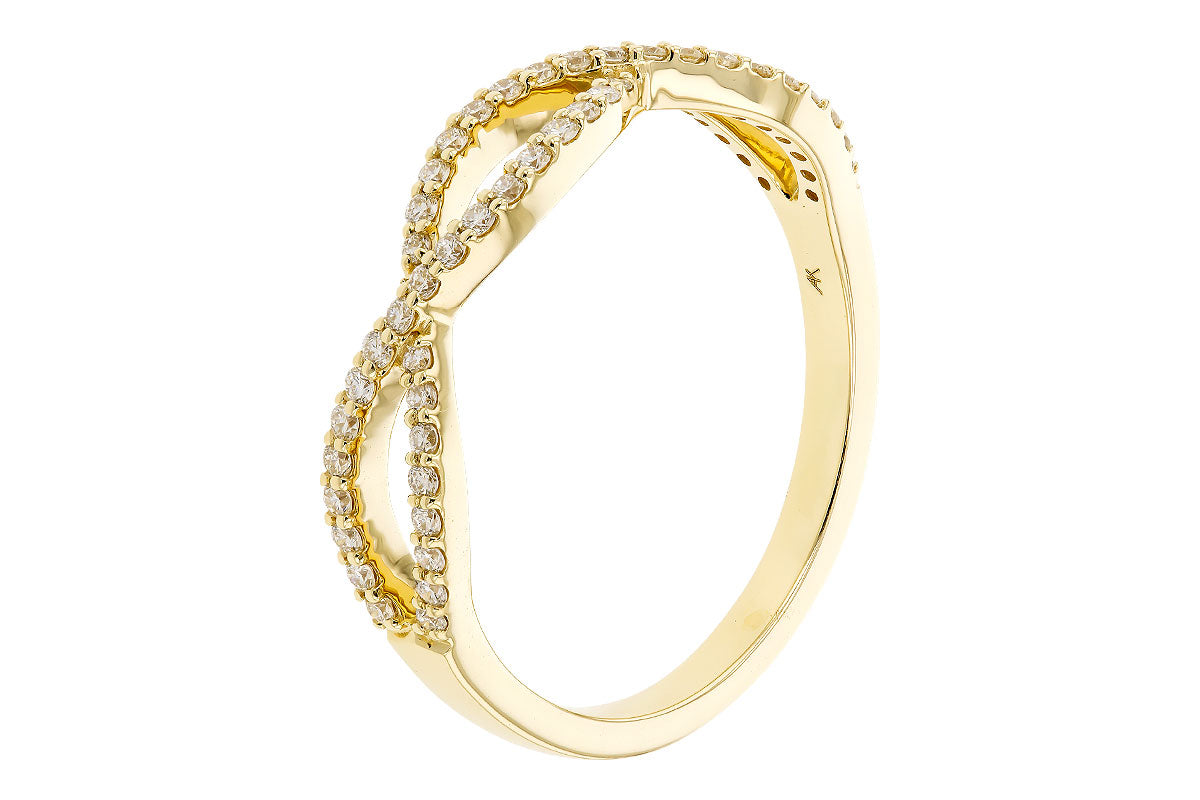 Allison Kaufman Diamond Wedding Band in 14K Yellow Gold, 0.25 ctw (W2550), alternate view