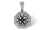 Allison Kaufman Diamond Pendant Semi-Mount in 14K White Gold, 0.25 ctw