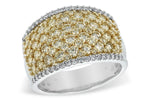 Allison Kaufman Yellow Diamond Wedding Band in 14K Two-Tone Gold, 2.02 ctw