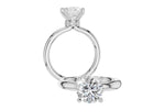 Allison Kaufman Diamond Engagement Ring Semi-Mount in 14K White Gold, 0.09 ctw (L7946), alternate view