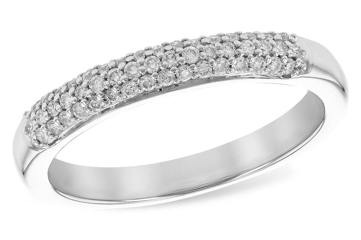 Allison Kaufman Diamond Wedding Band in 14K White Gold, 0.25 ctw (WR836-25)
