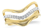 Allison Kaufman Diamond Ring in 14K Yellow & White Gold, 0.20 ctw (D5703)