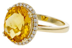 Allison Kaufman Citrine & Diamond Ring in 14K Yellow Gold, 4.05 ctw, alternate view