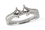 Allison Kaufman Diamond Engagement Ring Semi-Mount in 14K White Gold, 0.33 ctw (L7593)