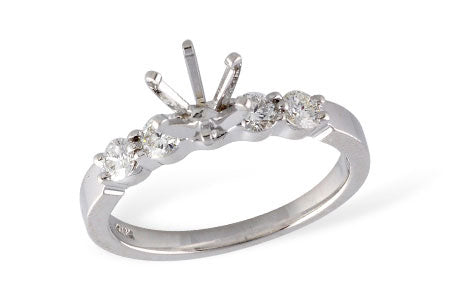Allison Kaufman Diamond Engagement Ring Semi-Mount in 14K White Gold, 0.40 ctw (LR125-40)