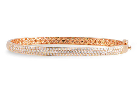 Allison Kaufman Diamond Bangle Bracelet in 14K Rose Gold, 1.50 ctw