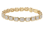 Allison Kaufman Baguette Diamond Bracelet in 14K Yellow Gold, 1.70 ctw, alternate view