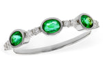 Allison Kaufman Emerald & Diamond Wedding Band in 14K White Gold, 0.58 ctw