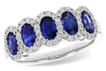 Allison Kaufman Sapphire & Diamond Wedding Band in 14K White Gold, 1.90 ctw (W2578)