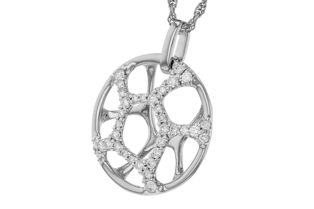 Allison Kaufman Diamond Necklace in 14K White Gold, 0.46 ctw, alternate view