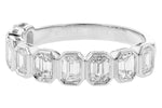 Allison Kaufman Fancy-Cut Diamond Wedding Band in 14K White Gold, 1.35 ctw, alternate view