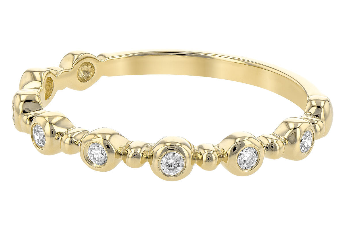 Allison Kaufman Diamond Wedding Band in 14K Yellow Gold, 0.11 ctw (W2308), alternate view