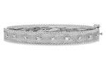 Allison Kaufman Baguette Diamond Bangle Bracelet in 14K White Gold, 0.22 ctw