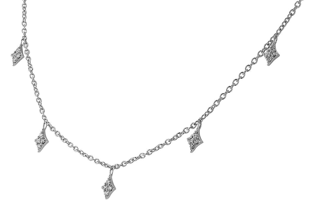 Allison Kaufman Diamond Necklace in 14K White Gold, 0.19 ctw, alternate view