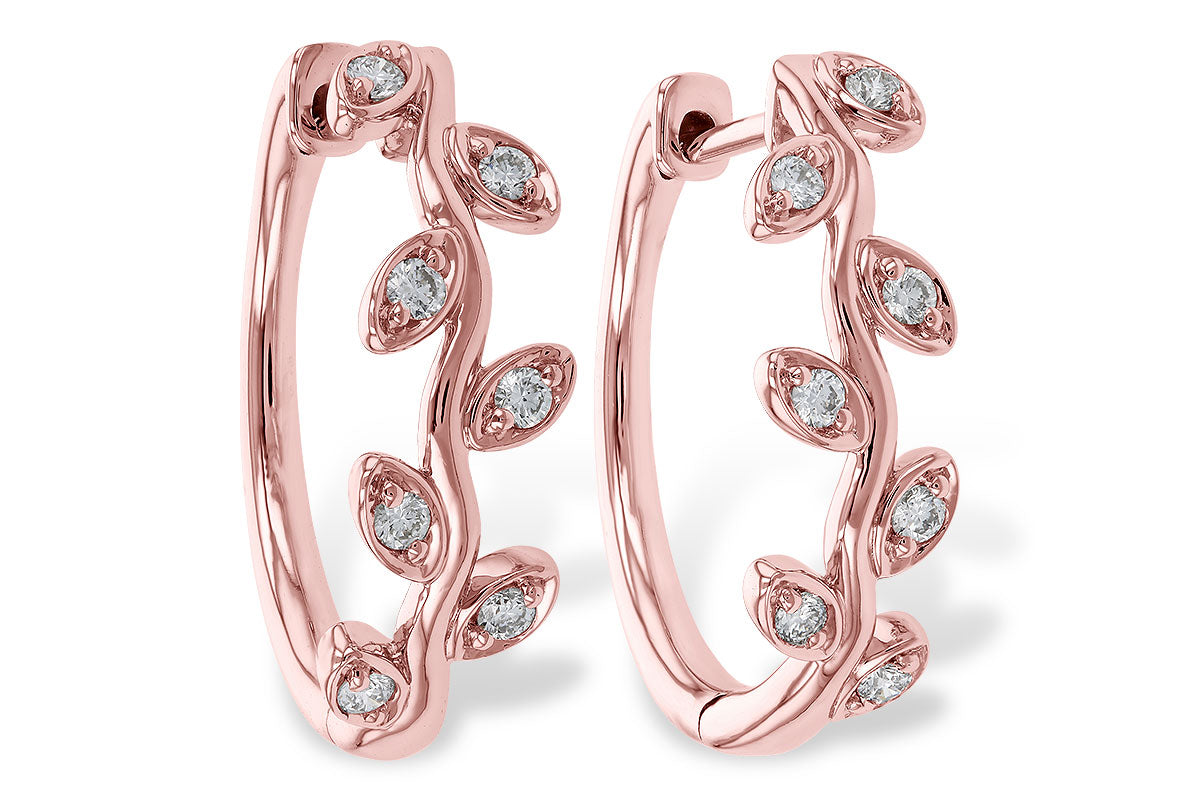 Allison Kaufman Diamond Earrings in 14K Rose Gold, 0.25 ctw (E2274)